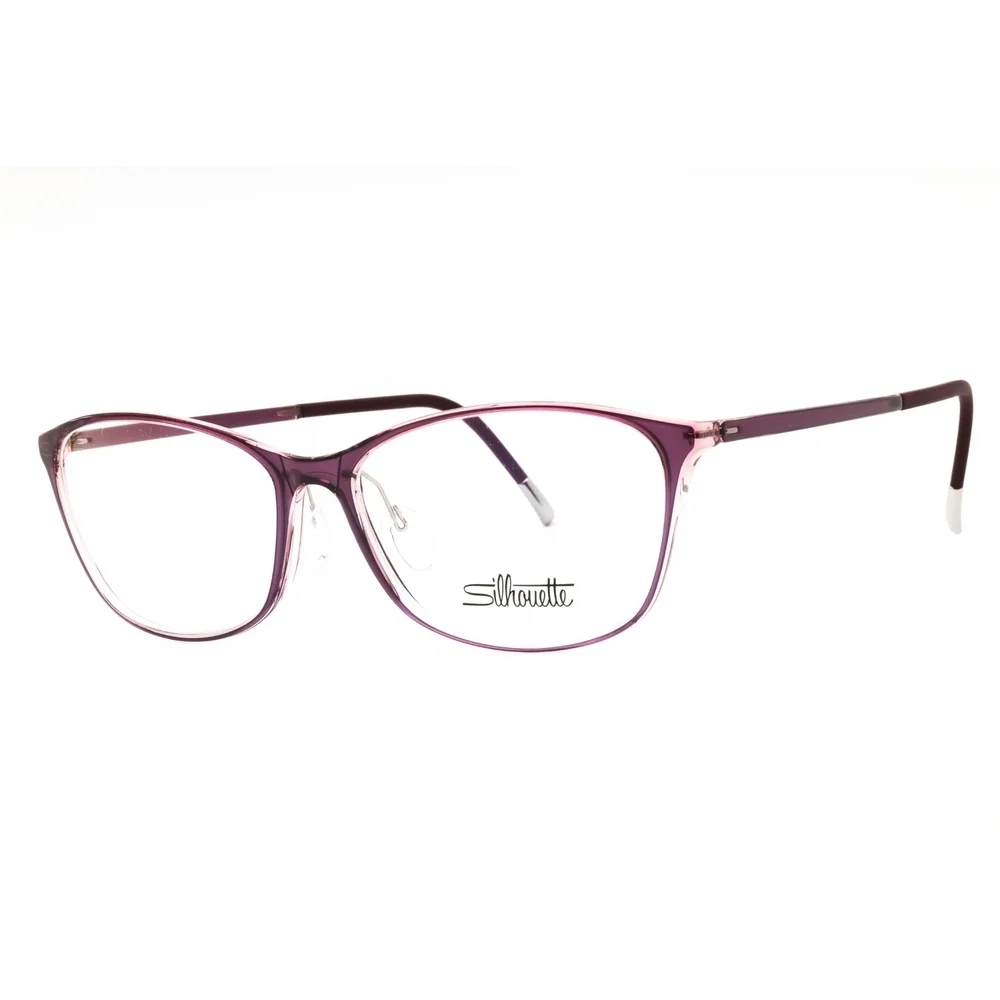 NWT Silhouette SPX Illusion Fullrim 1603/75 Rose W Rectangle 55mm Eyeglasses